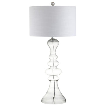 Madeline 35" Curved Glass LED Table Lamp - JONATHAN Y